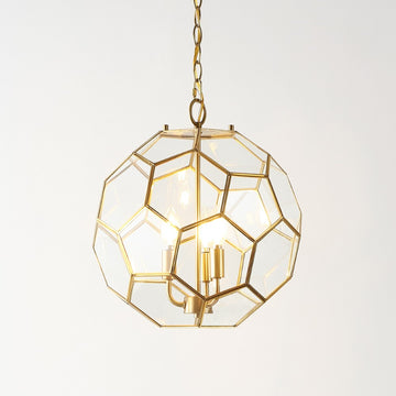 Bee 13.5" Modern Bohemian Iron/Glass LED Pendant - JONATHAN Y